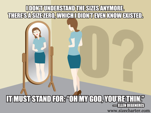 size zero clothing